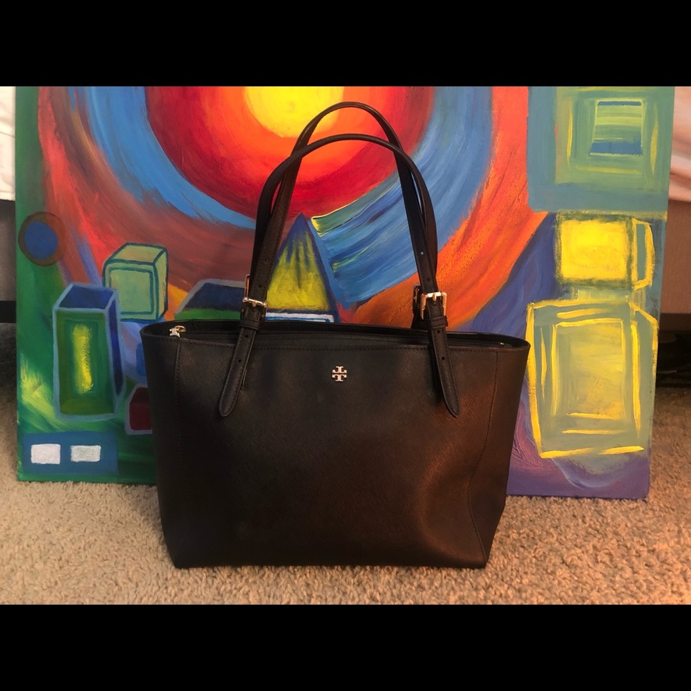 Tory Burch Emerson Buckle Leather Small Tote